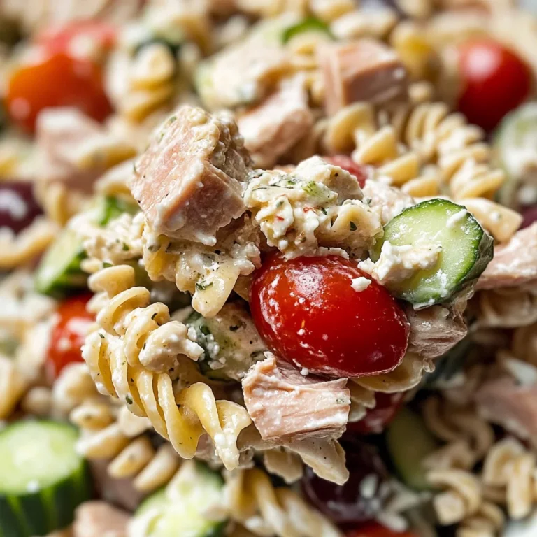 Tuna Pasta Salad (Greek Style)