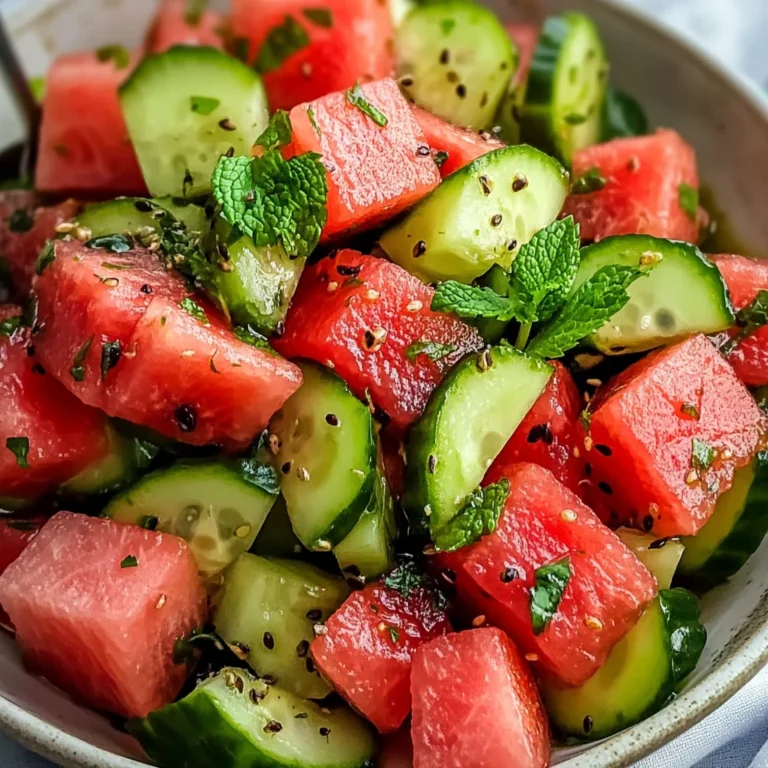 Vibrant Watermelon Cucumber Salad