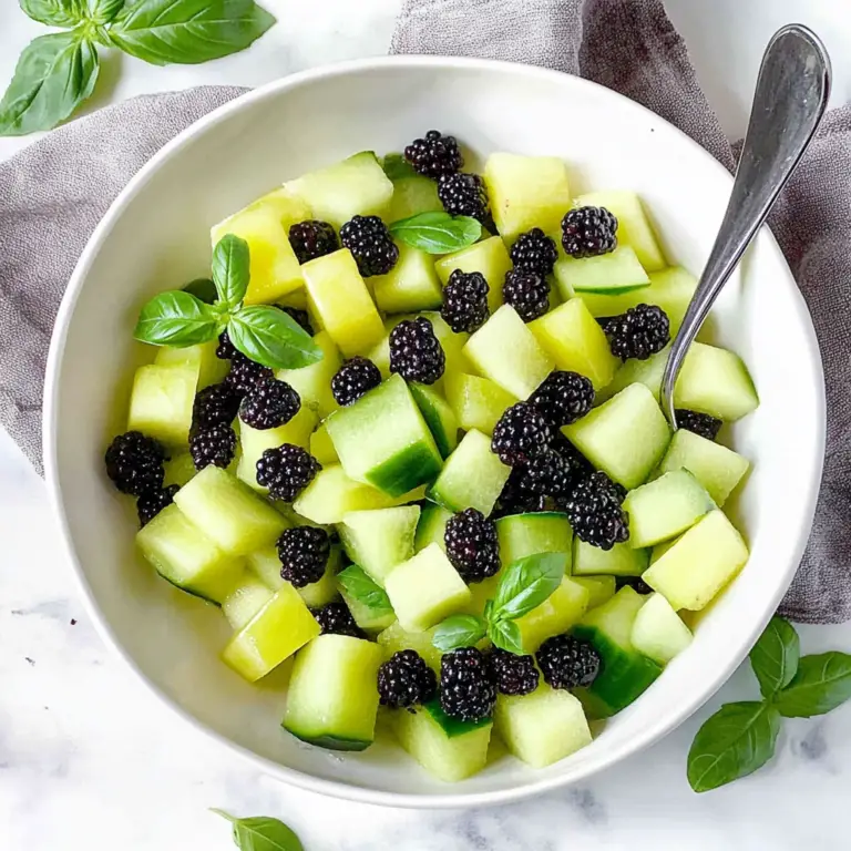 Blackberry Honeydew Salad with Basil