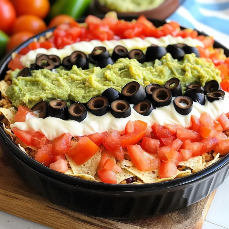 American Flag Layered Taco Dip